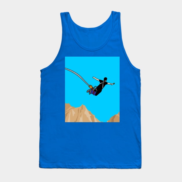 Bungee Jumping Jump To Freedom Tank Top by flofin